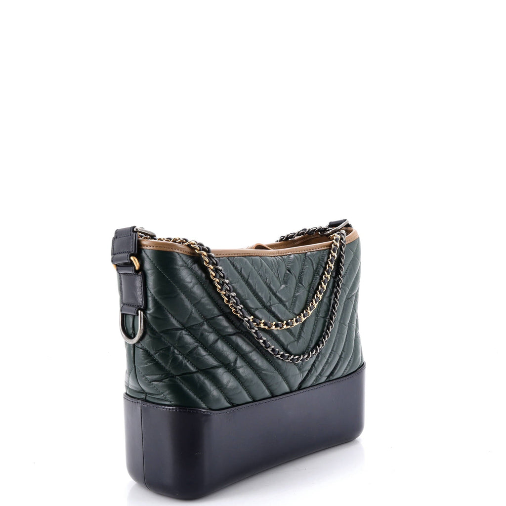 Gabrielle Hobo Chevron Aged Calfskin Medium