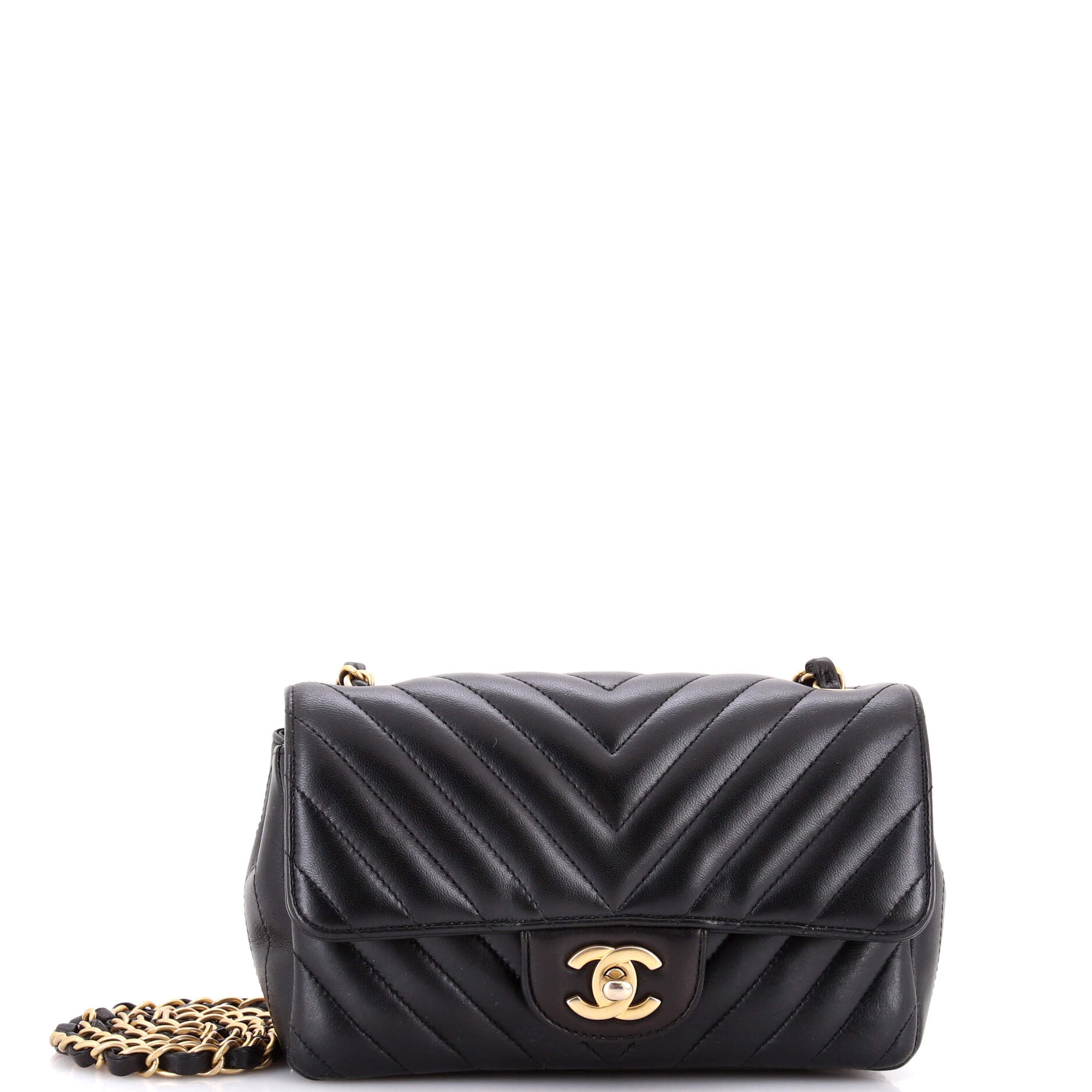 Classic Single Flap Bag Chevron Lambskin Mini