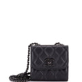 So Black Trendy CC Clutch with Chain Quilted Lambskin Small
