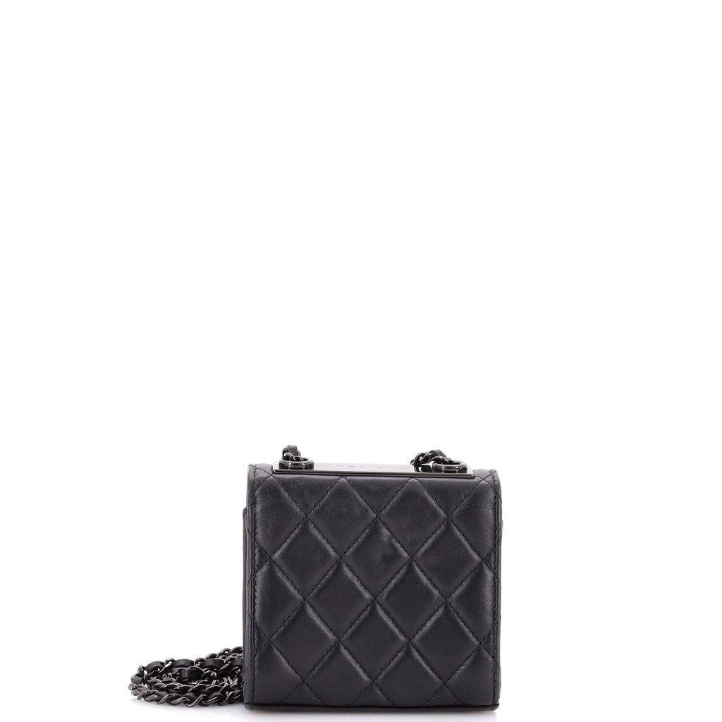 So Black Trendy CC Clutch with Chain Quilted Lambskin Small