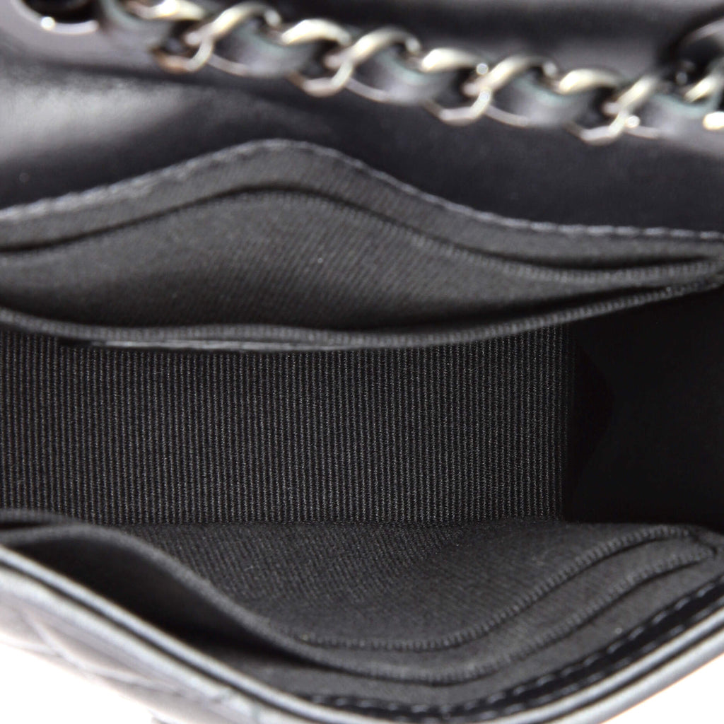 So Black Trendy CC Clutch with Chain Quilted Lambskin Small