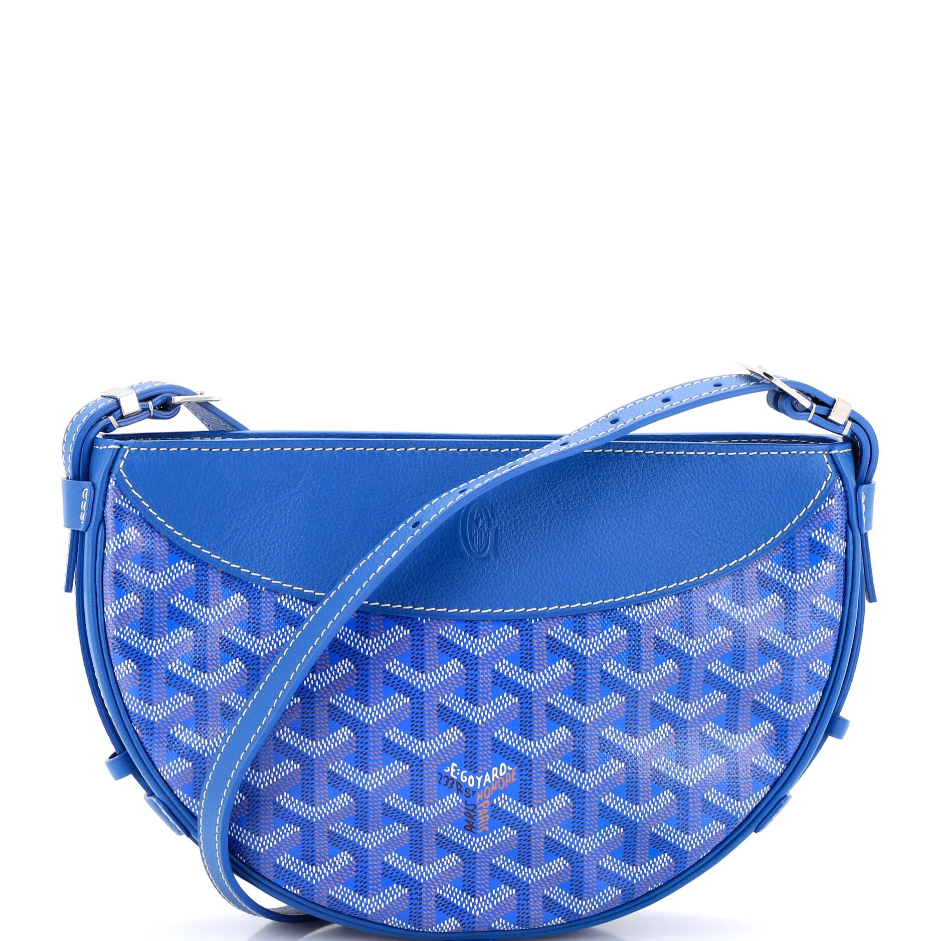 Hirondelle Shoulder Bag Coated Canvas and Leather