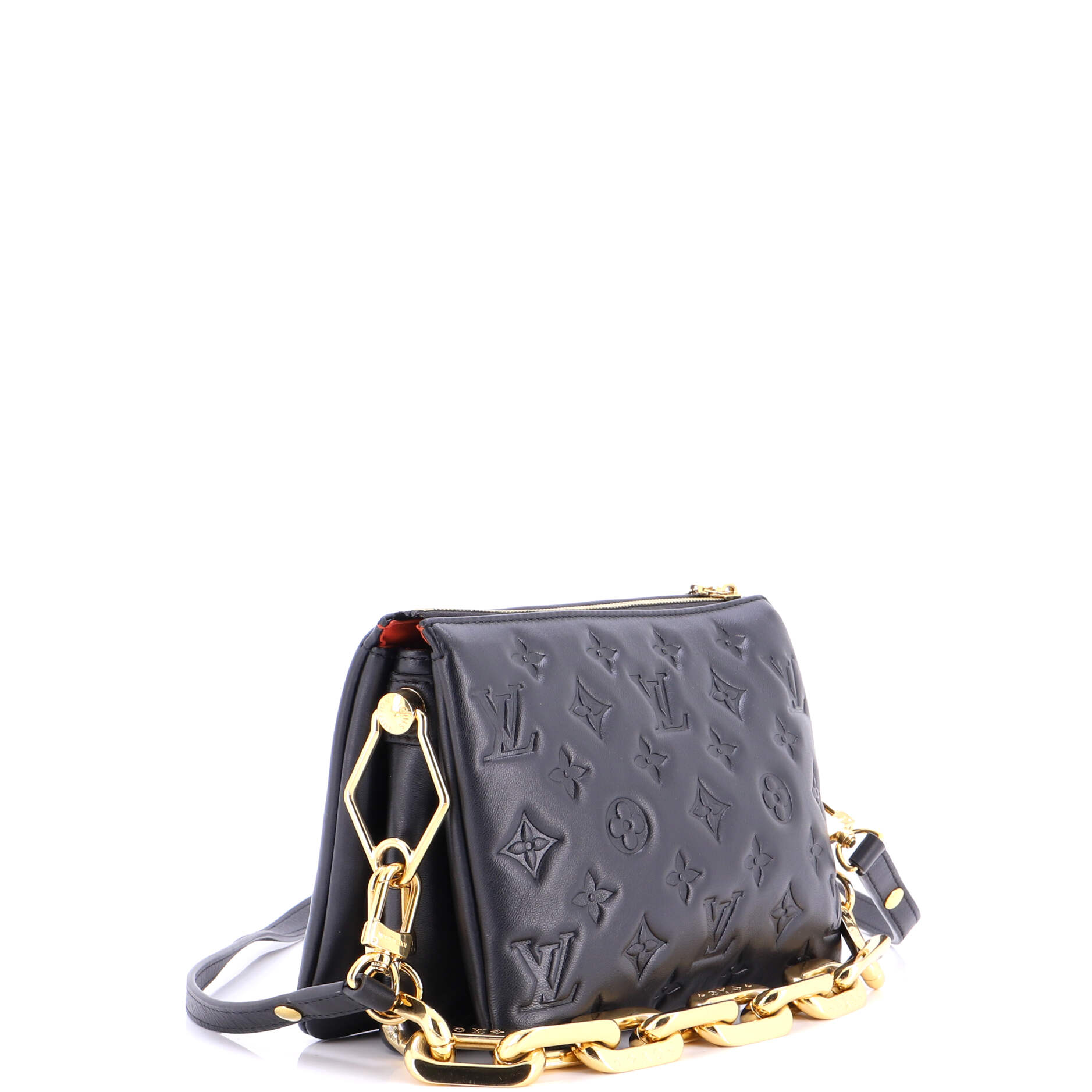 Coussin Bag Monogram Embossed Lambskin BB