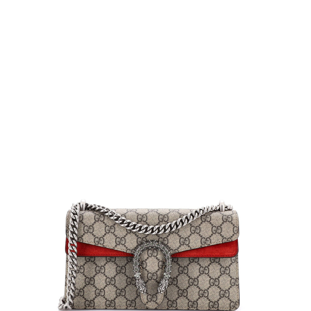 Dionysus Bag GG Coated Canvas with Crystal Embellished Metal Small