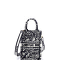 Book Tote Phone Bag Embroidered Canvas Mini