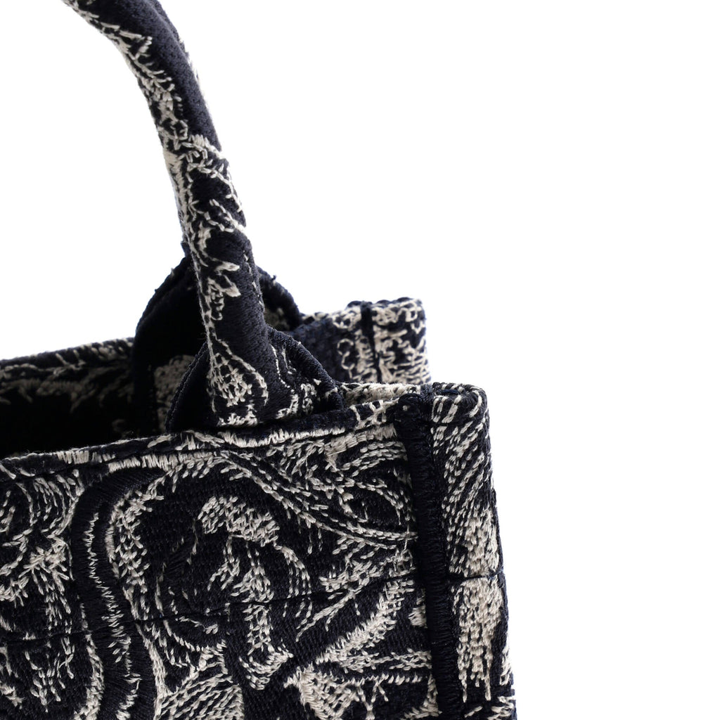 Book Tote Phone Bag Embroidered Canvas Mini