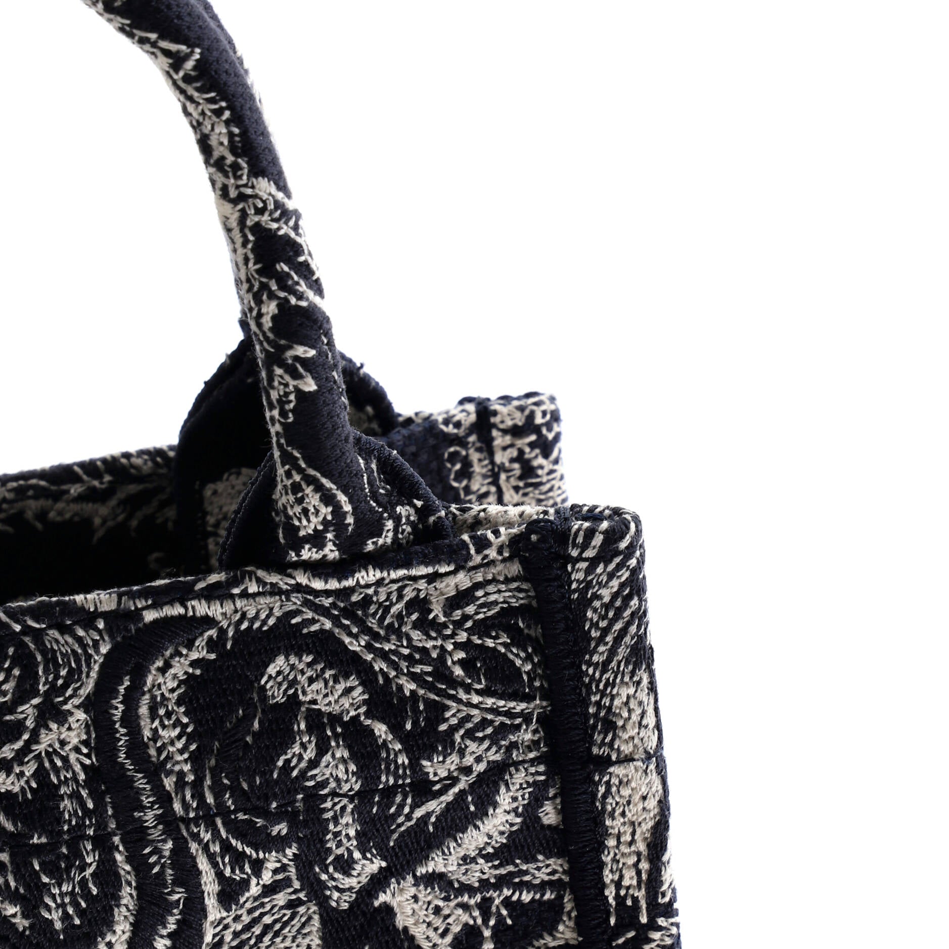 Book Tote Phone Bag Embroidered Canvas Mini