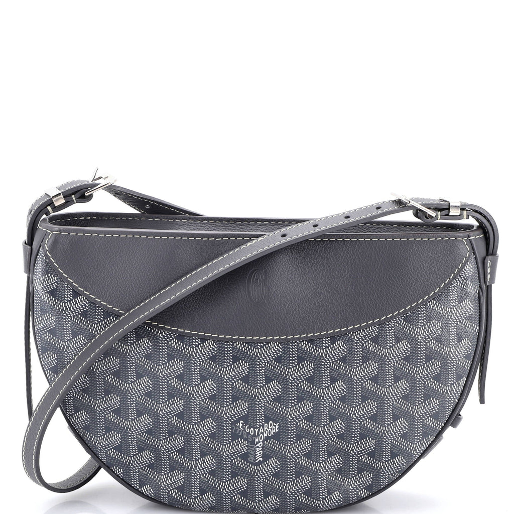 Hirondelle Shoulder Bag Coated Canvas and Leather