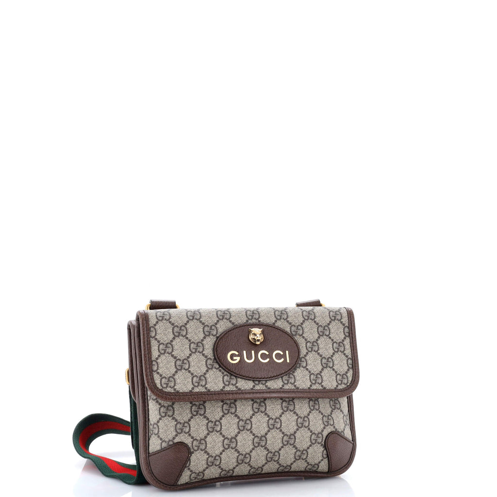 Neo Vintage Flap Messenger GG Coated Canvas Small