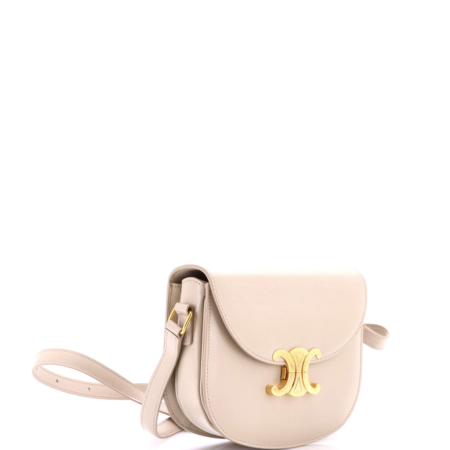 Triomphe Besace Clea Flap Bag Leather