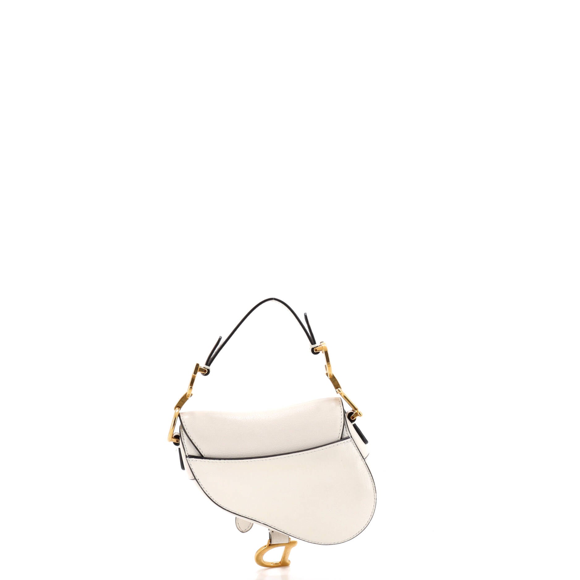 Saddle Handbag with Strap Leather Micro