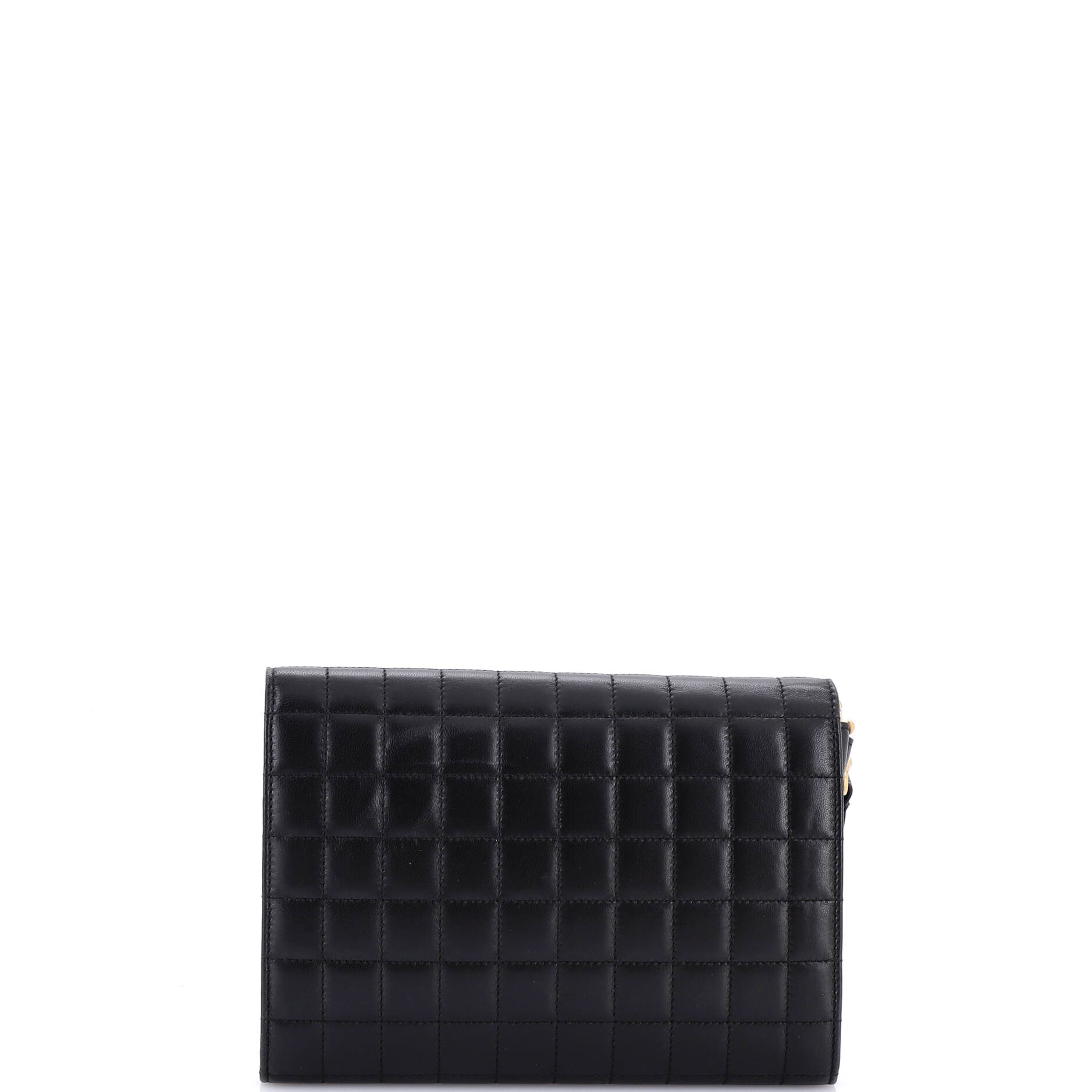 Monogram Flap Pouch Square Quilted Leather
