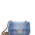 Classic Single Flap Bag Quilted Ombre Denim Mini