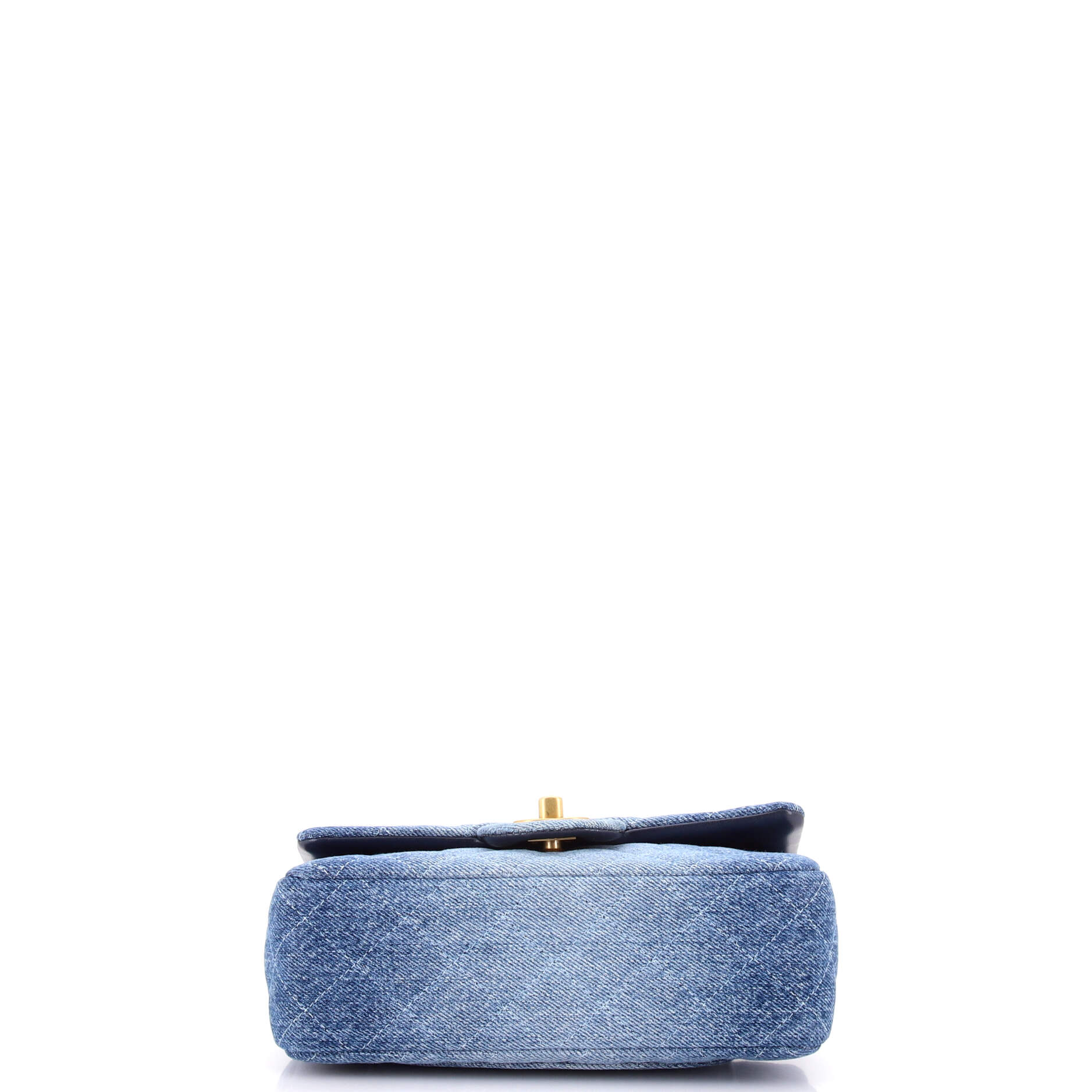 Classic Single Flap Bag Quilted Ombre Denim Mini