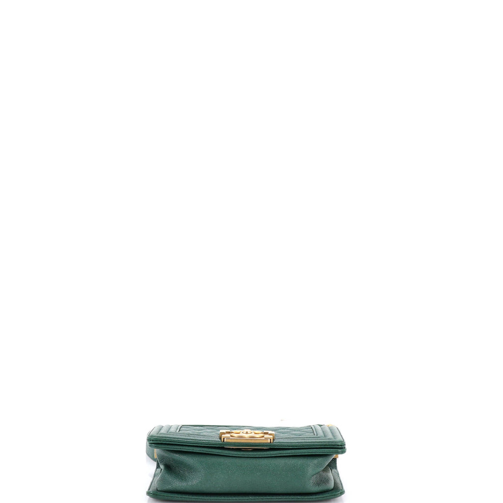 Boy Flap Bag Quilted Caviar Small