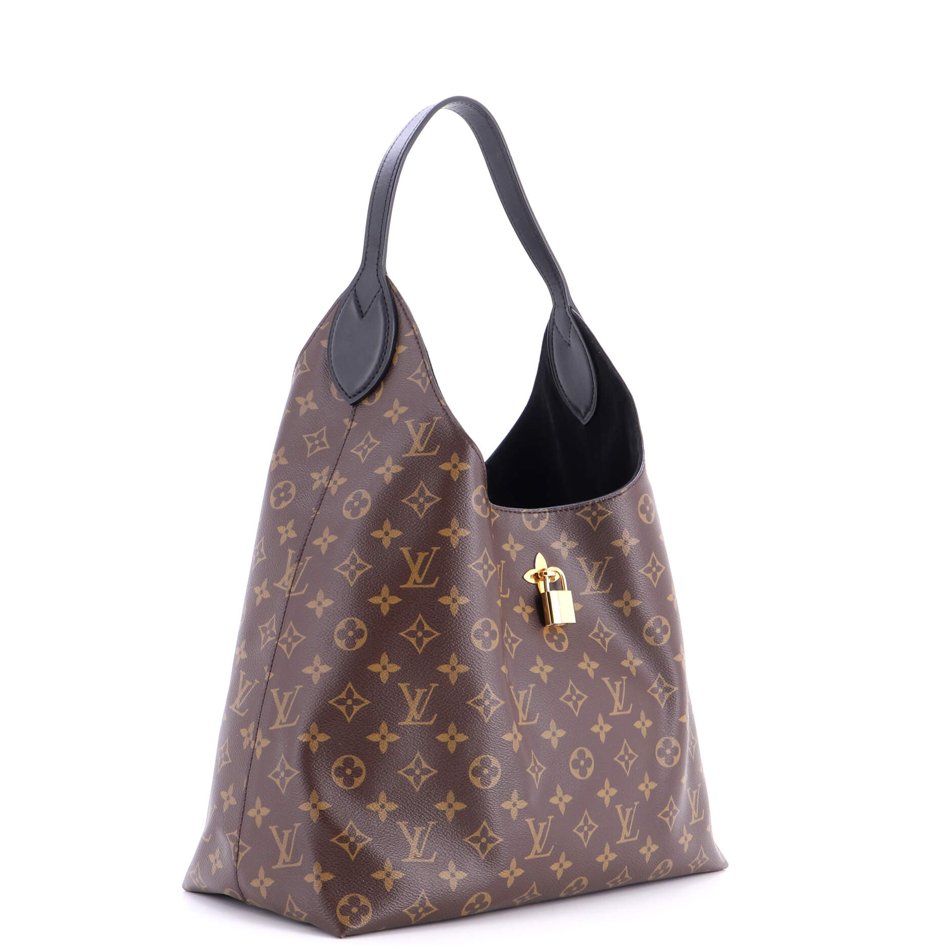 Flower Hobo Monogram Canvas with Leather
