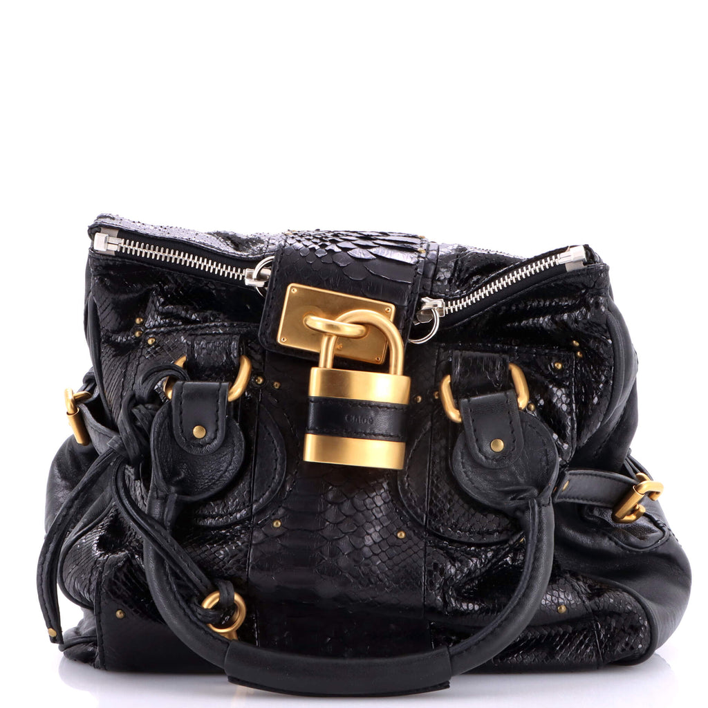 Paddington Tote Python Medium