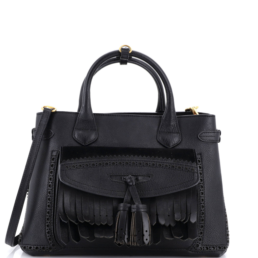 Brogues Tassel Banner Tote Leather Medium