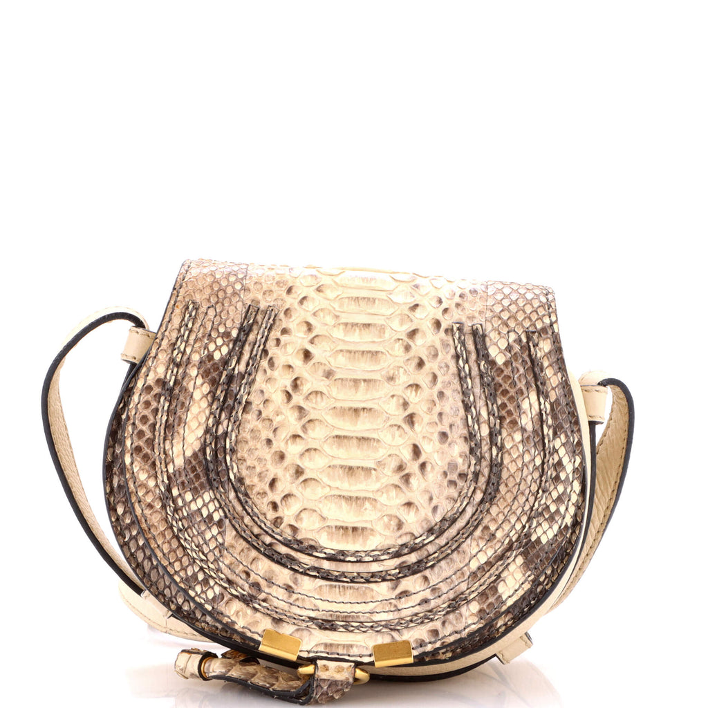 Marcie Crossbody Bag Python Print Calfskin Mini