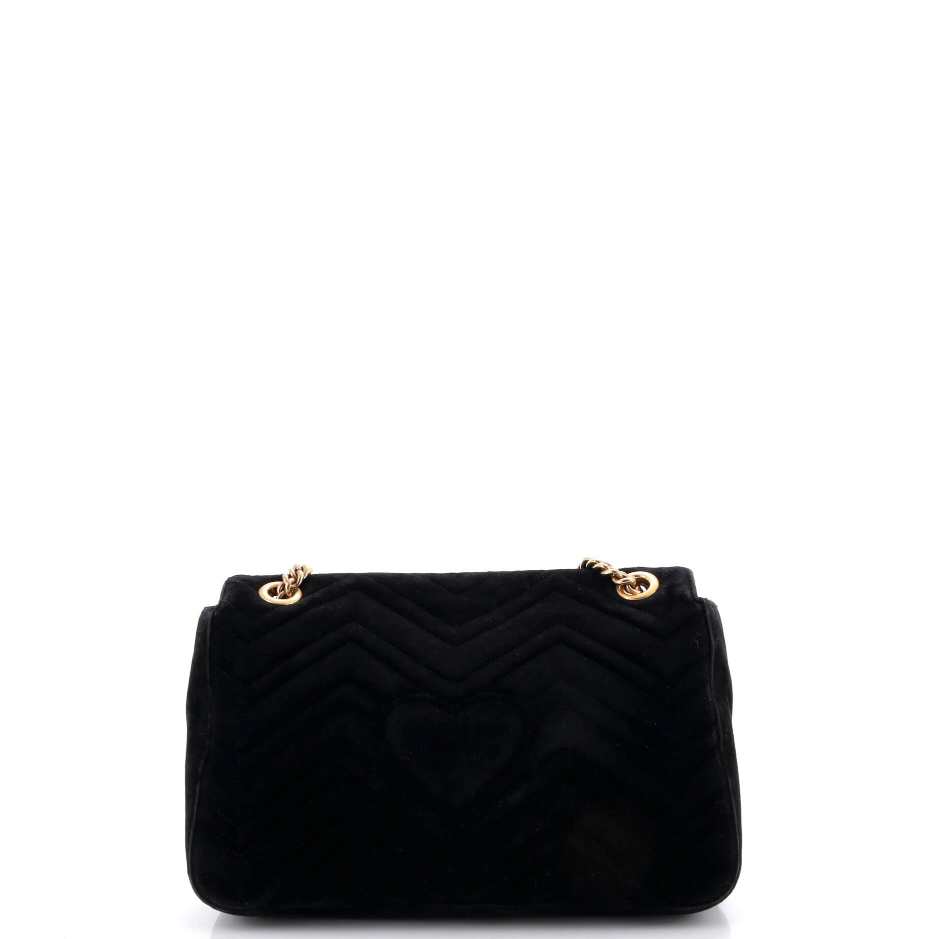 GG Marmont Flap Bag Embroidered Matelasse Velvet Medium