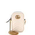 GG Marmont Vertical Phone Crossbody Bag Matelasse Leather Mini