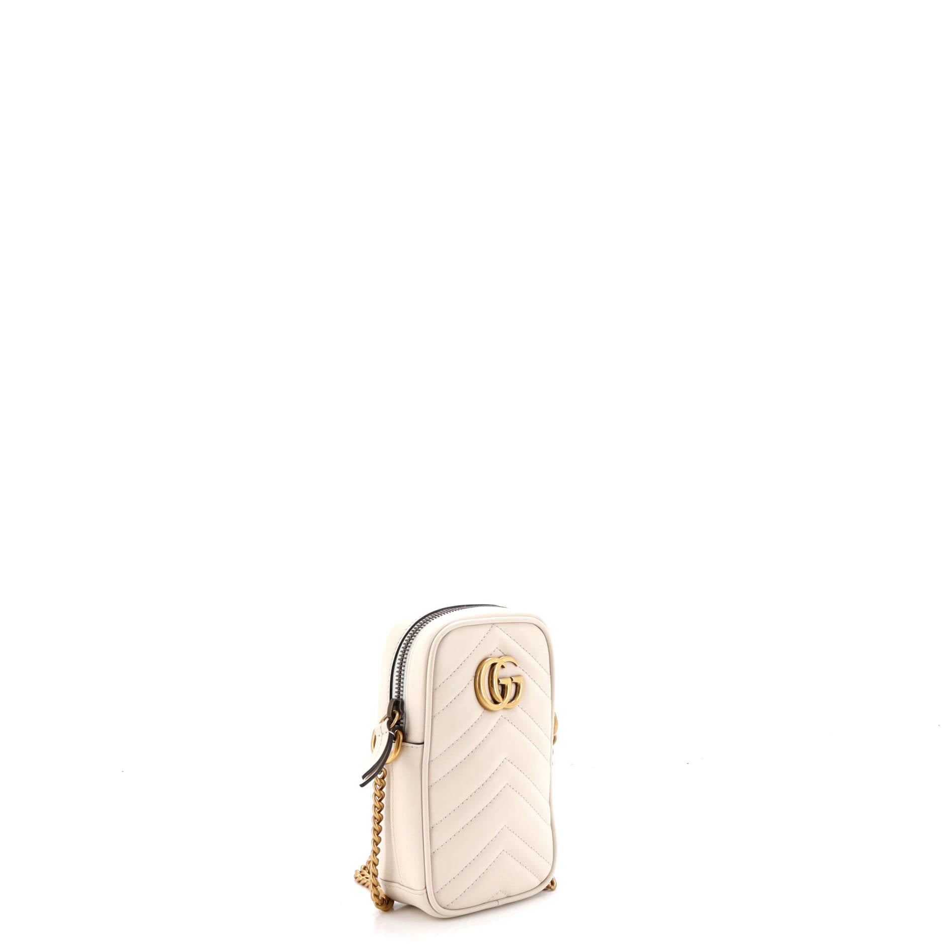 GG Marmont Vertical Phone Crossbody Bag Matelasse Leather Mini
