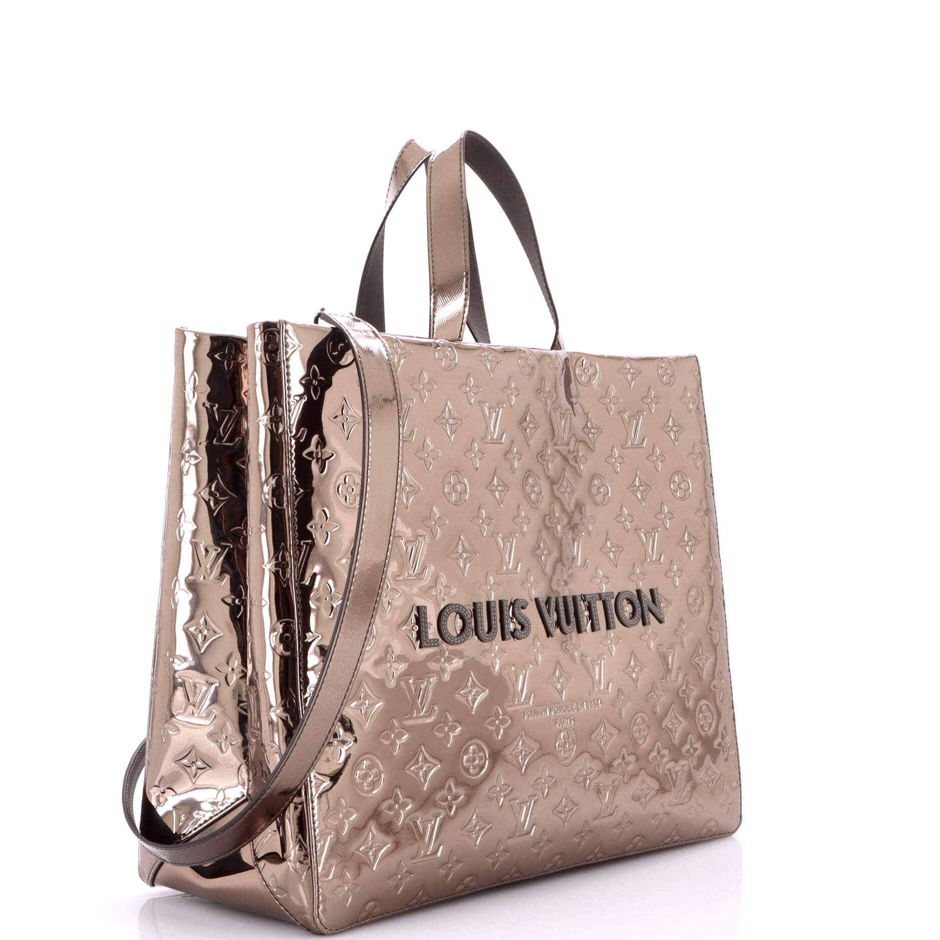 Shopper Tote Monogram Mirror Coated Canvas MM