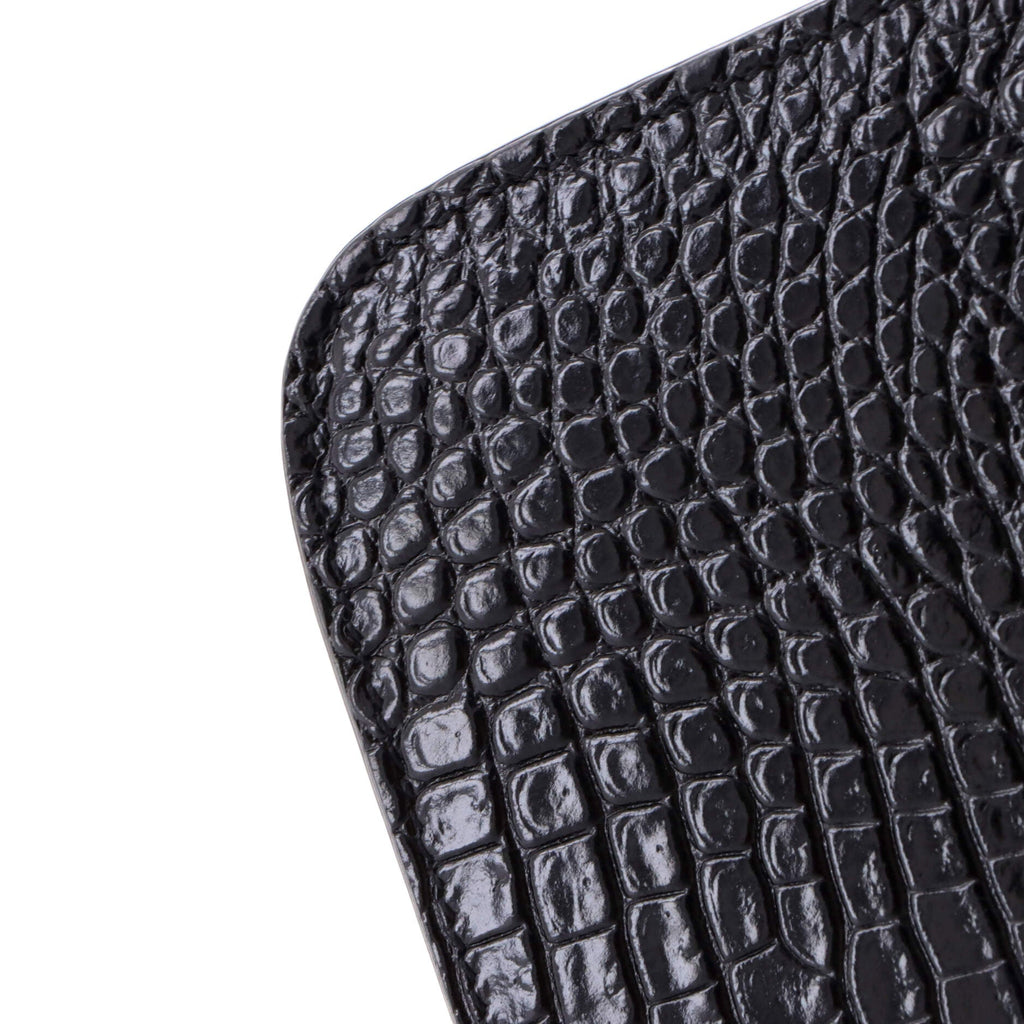 Carre Satchel Crocodile Embossed Leather Medium