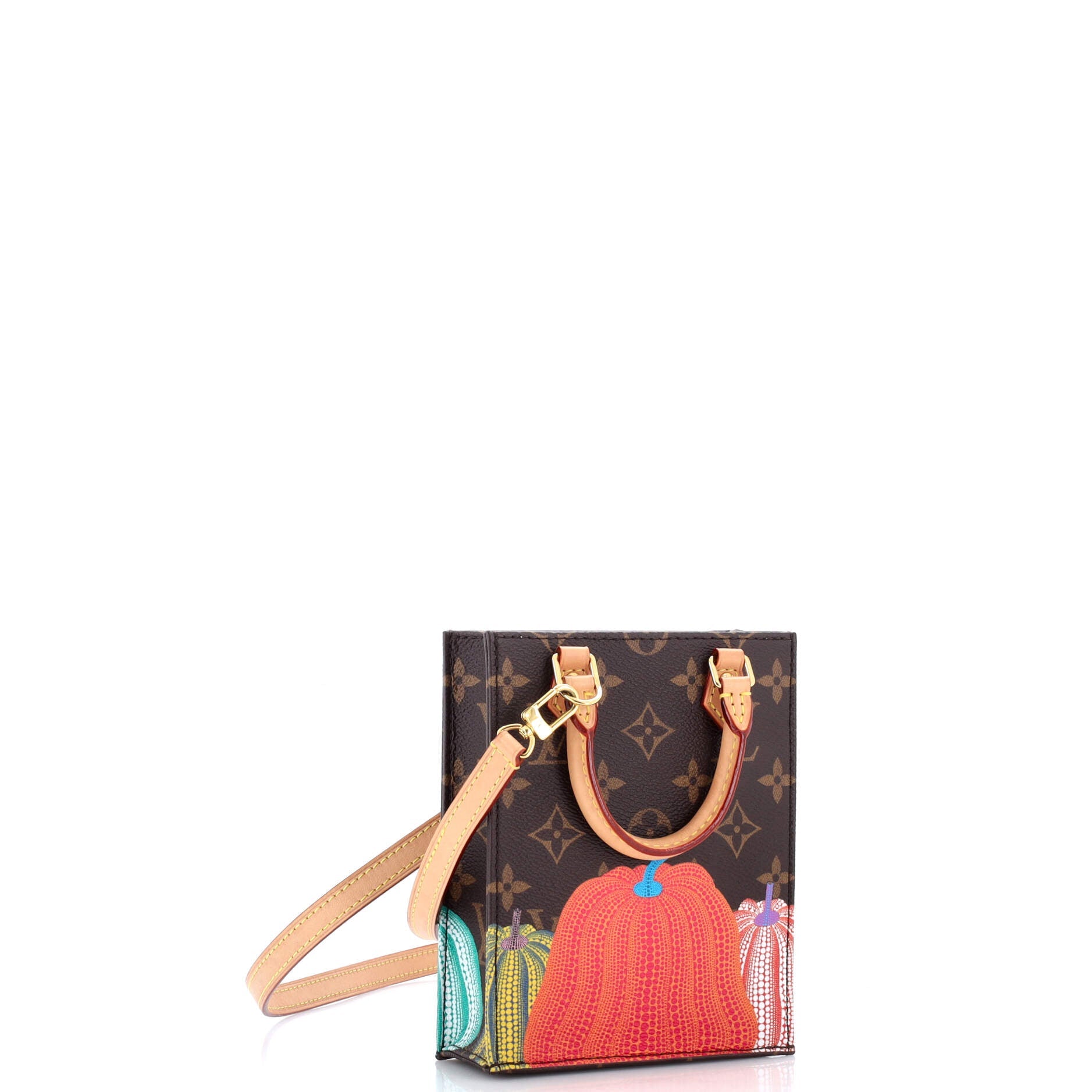 Petit Sac Plat Bag Yayoi Kusama Pumpkins Monogram Canvas