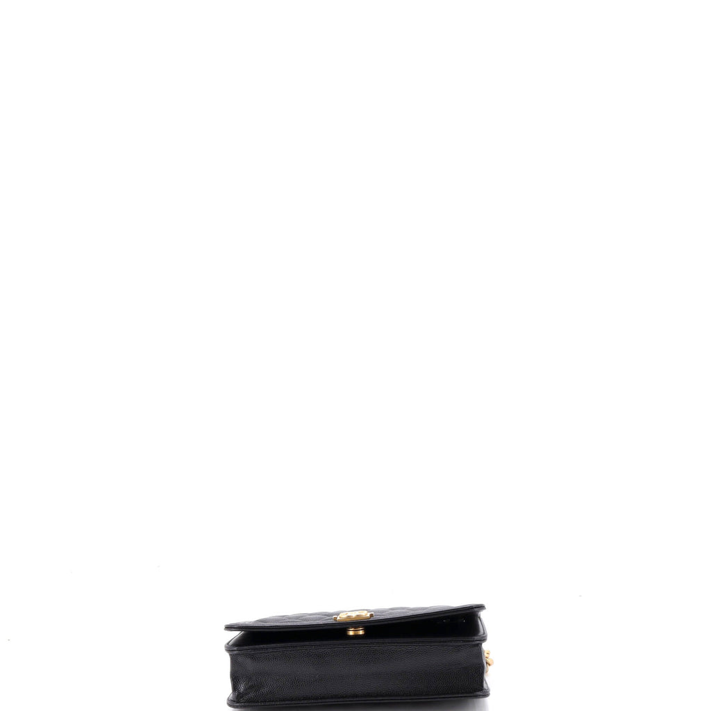 Boy Wallet on Chain Quilted Caviar