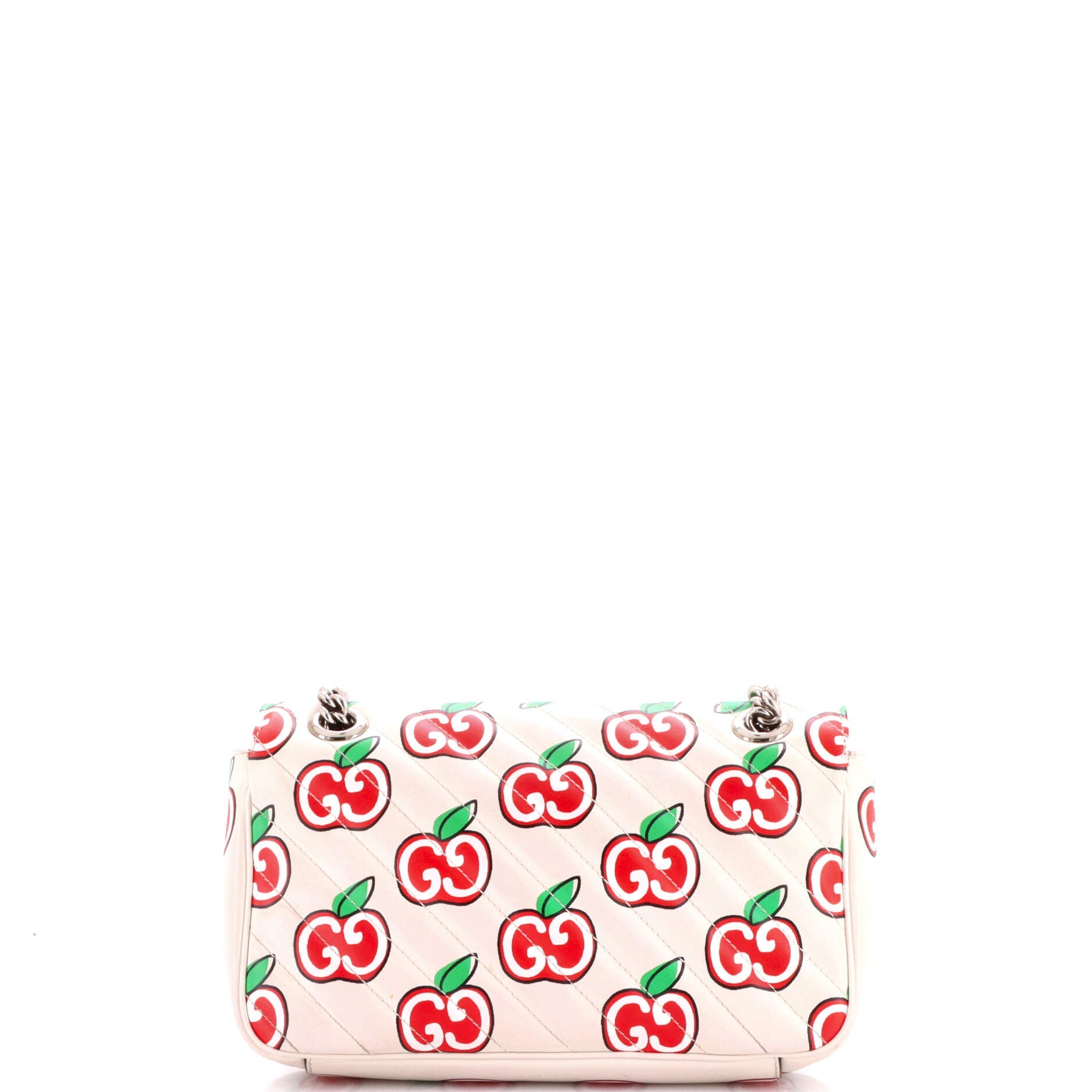 GG Marmont Flap Bag Printed Diagonal Quilted Leather Small