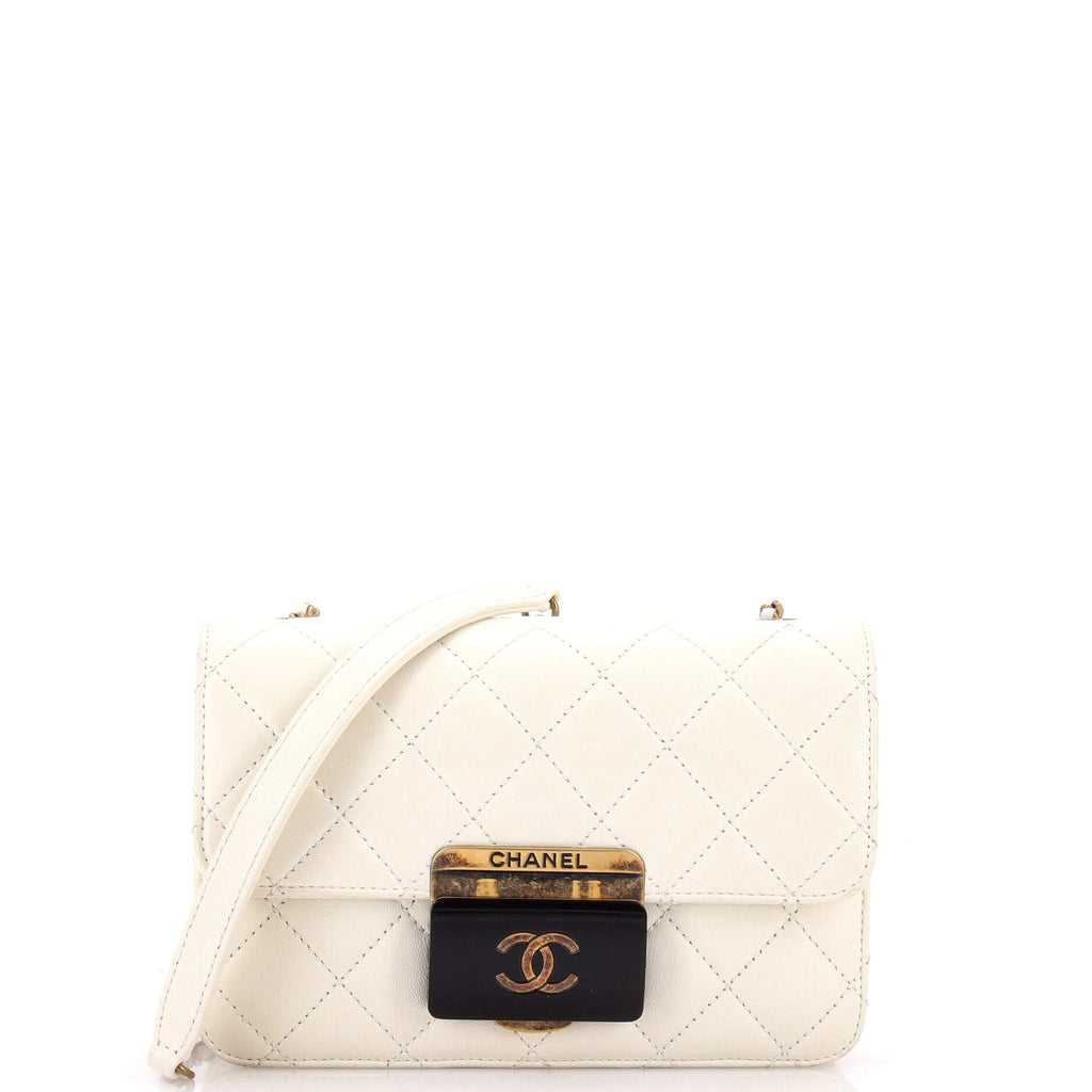 Beauty Lock Flap Bag Quilted Sheepskin Mini