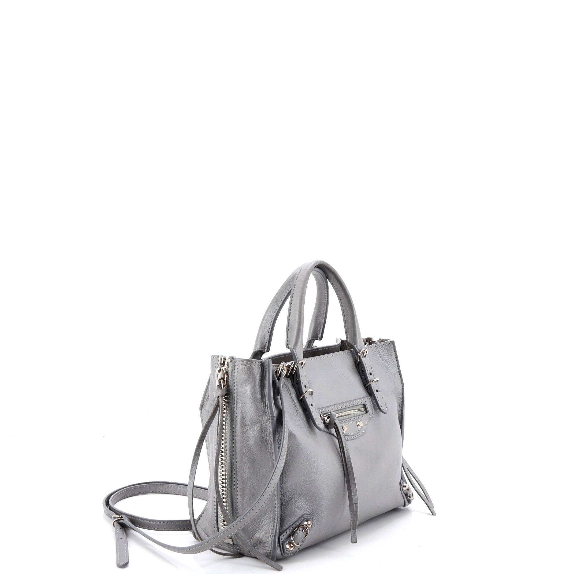 Papier A4 Zip Around Classic Studs Bag Leather Mini