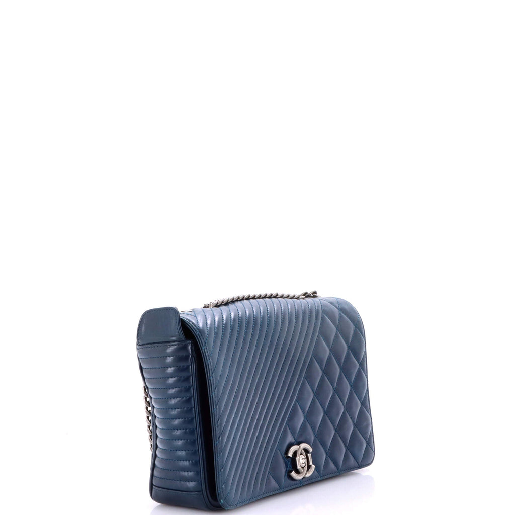 Coco Boy Flap Bag Quilted Aged Calfskin Medium