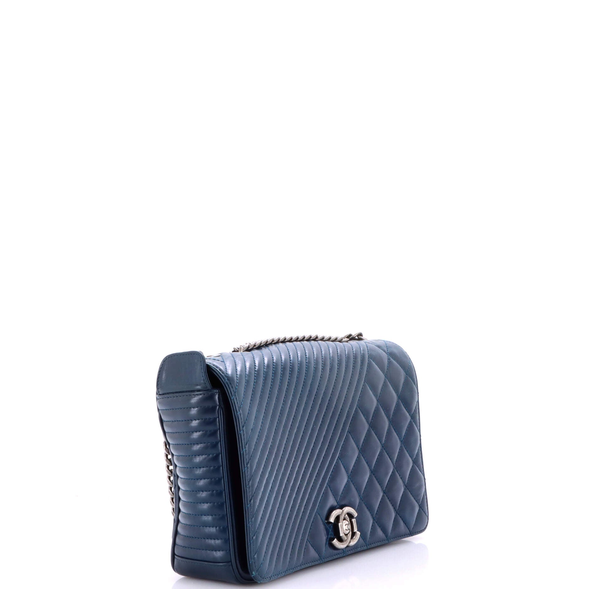 Coco Boy Flap Bag Quilted Aged Calfskin Medium