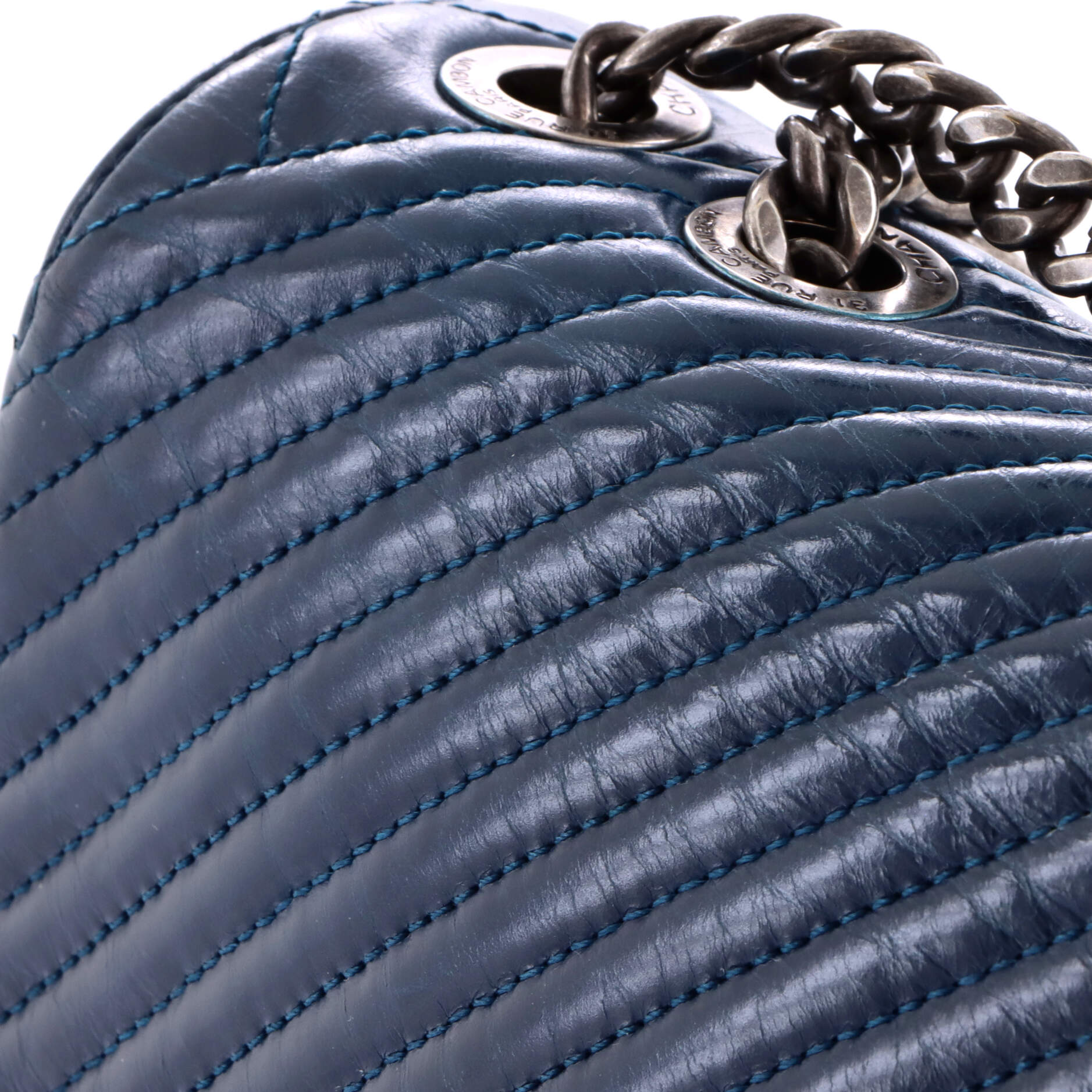 Coco Boy Flap Bag Quilted Aged Calfskin Medium