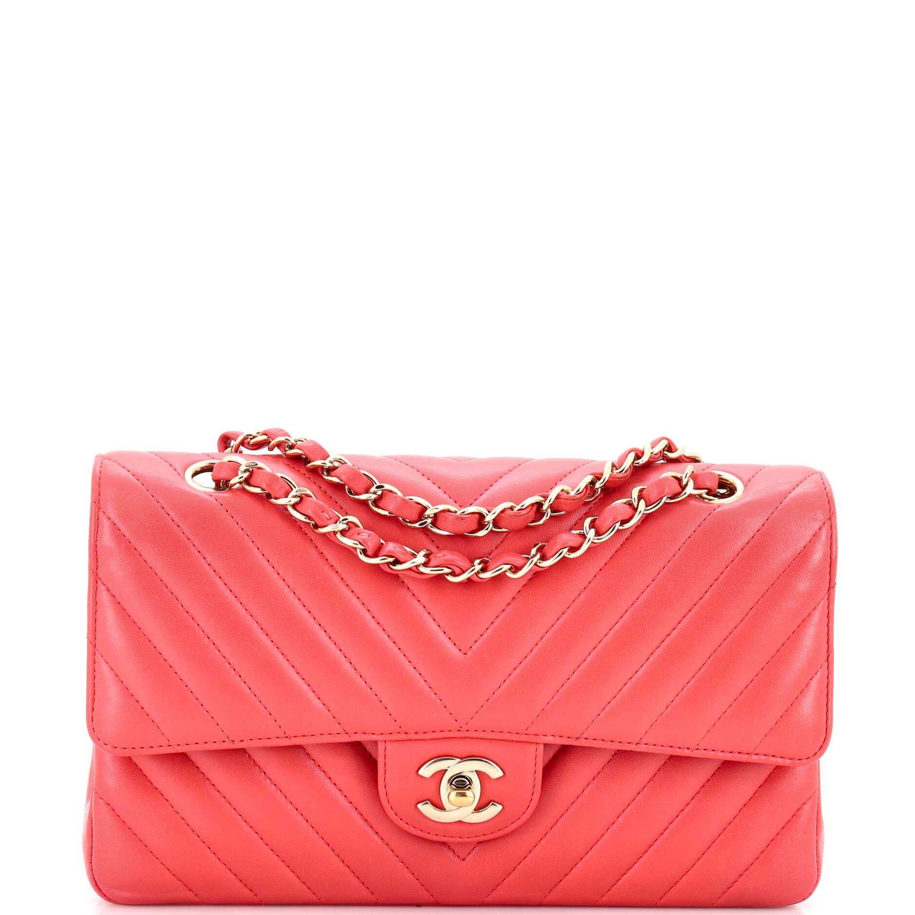 Classic Double Flap Bag Chevron Lambskin Medium