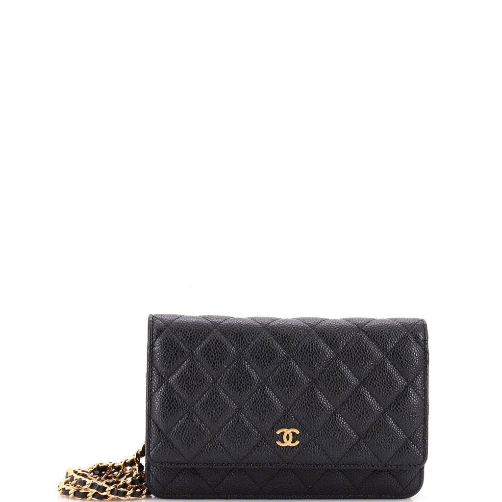 Wallet on Chain Quilted Caviar