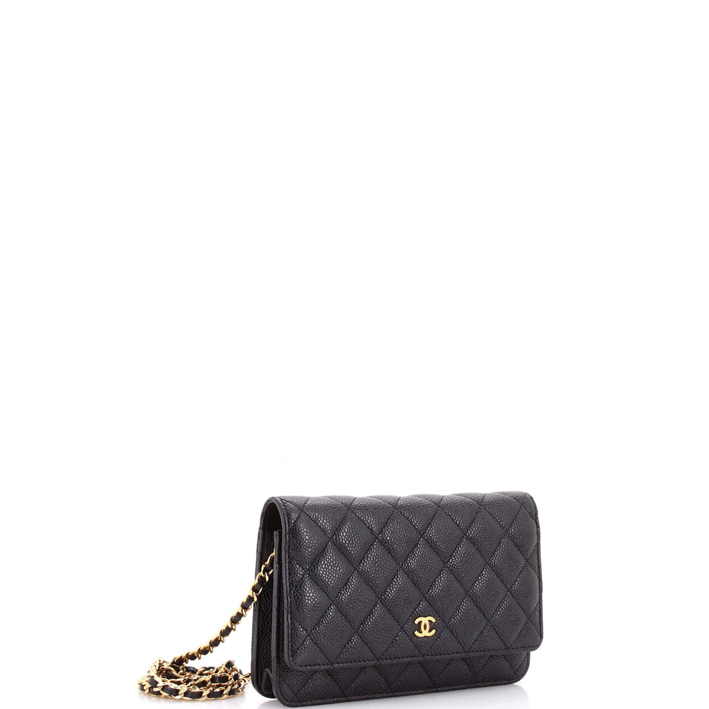Wallet on Chain Quilted Caviar