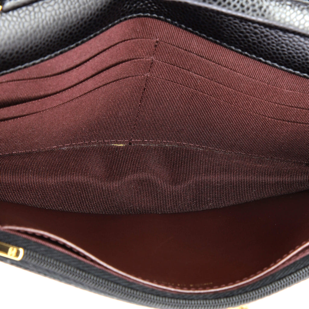 Wallet on Chain Quilted Caviar