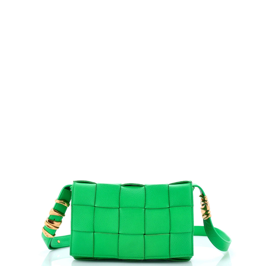 Cassette Crossbody Bag Maxi Intrecciato Grained Leather