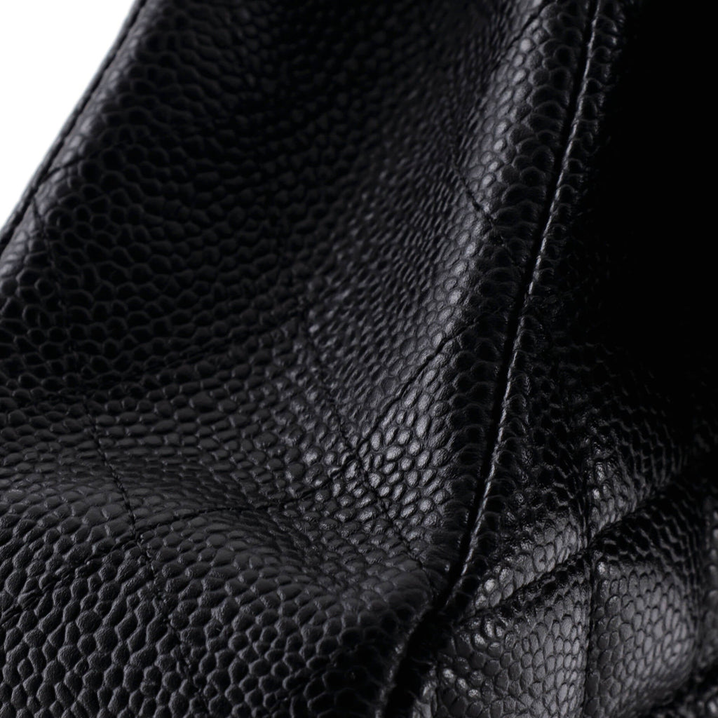 Classic Double Flap Bag Quilted Caviar Medium