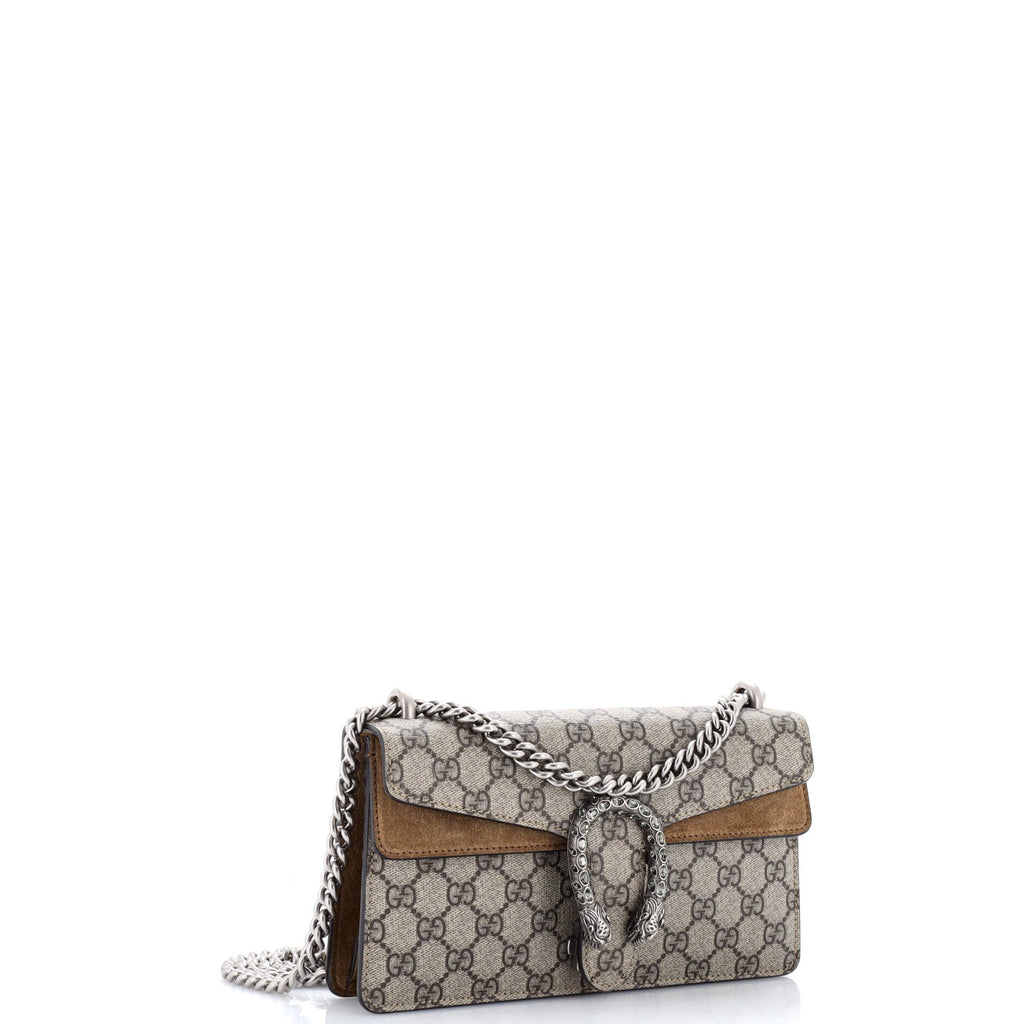 Dionysus Bag GG Coated Canvas with Crystal Embellished Metal Small