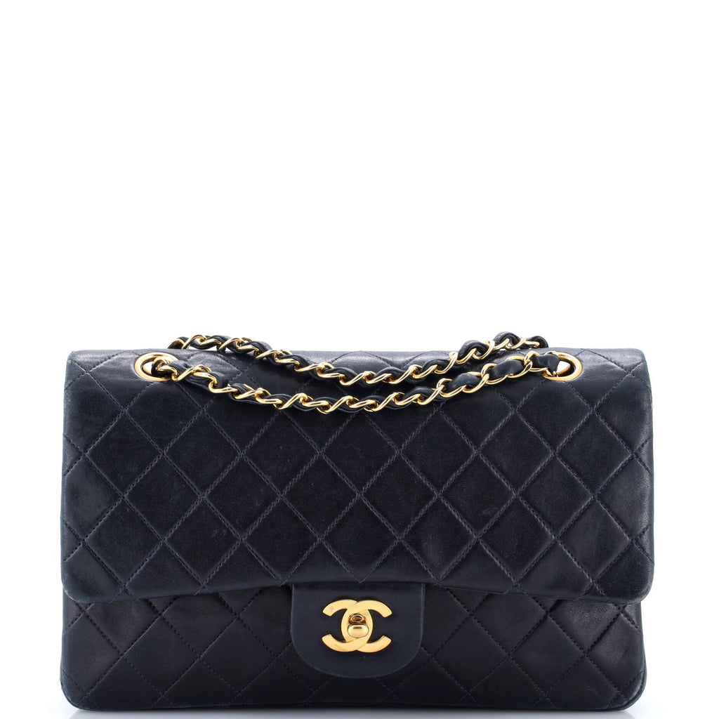 Vintage Classic Double Flap Bag Quilted Lambskin Medium