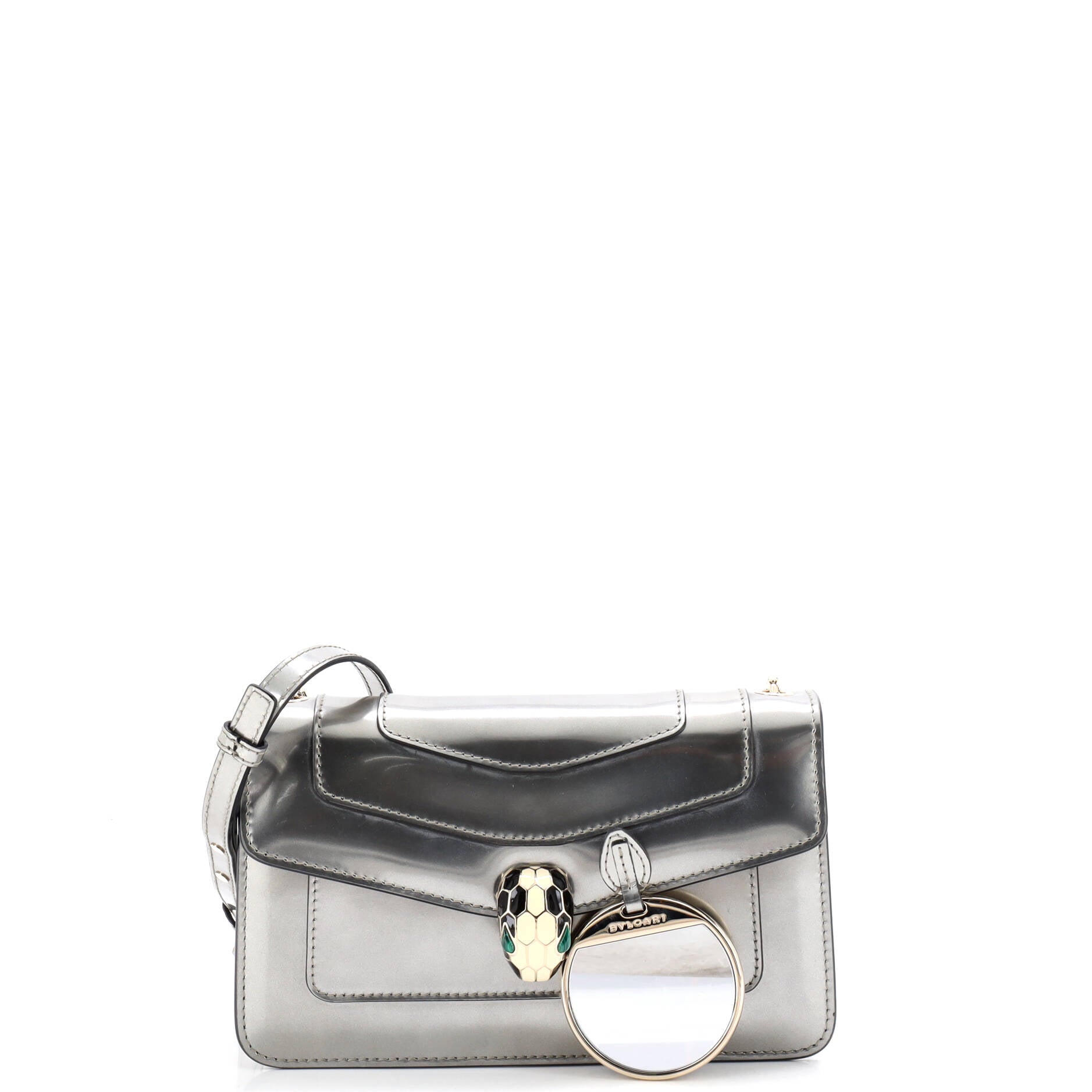Serpenti Forever Shoulder Bag Metallic Leather Small