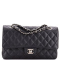 Vintage Classic Double Flap Bag Quilted Caviar Medium