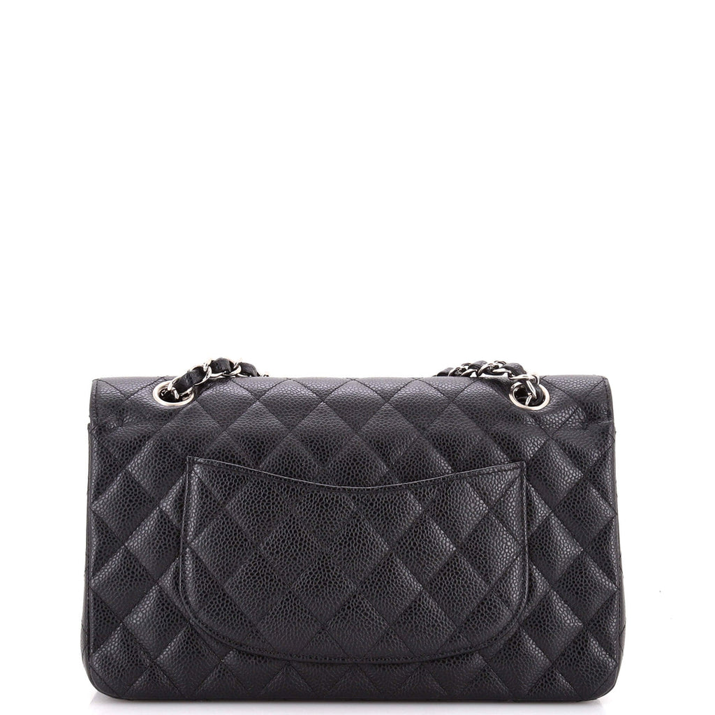 Vintage Classic Double Flap Bag Quilted Caviar Medium