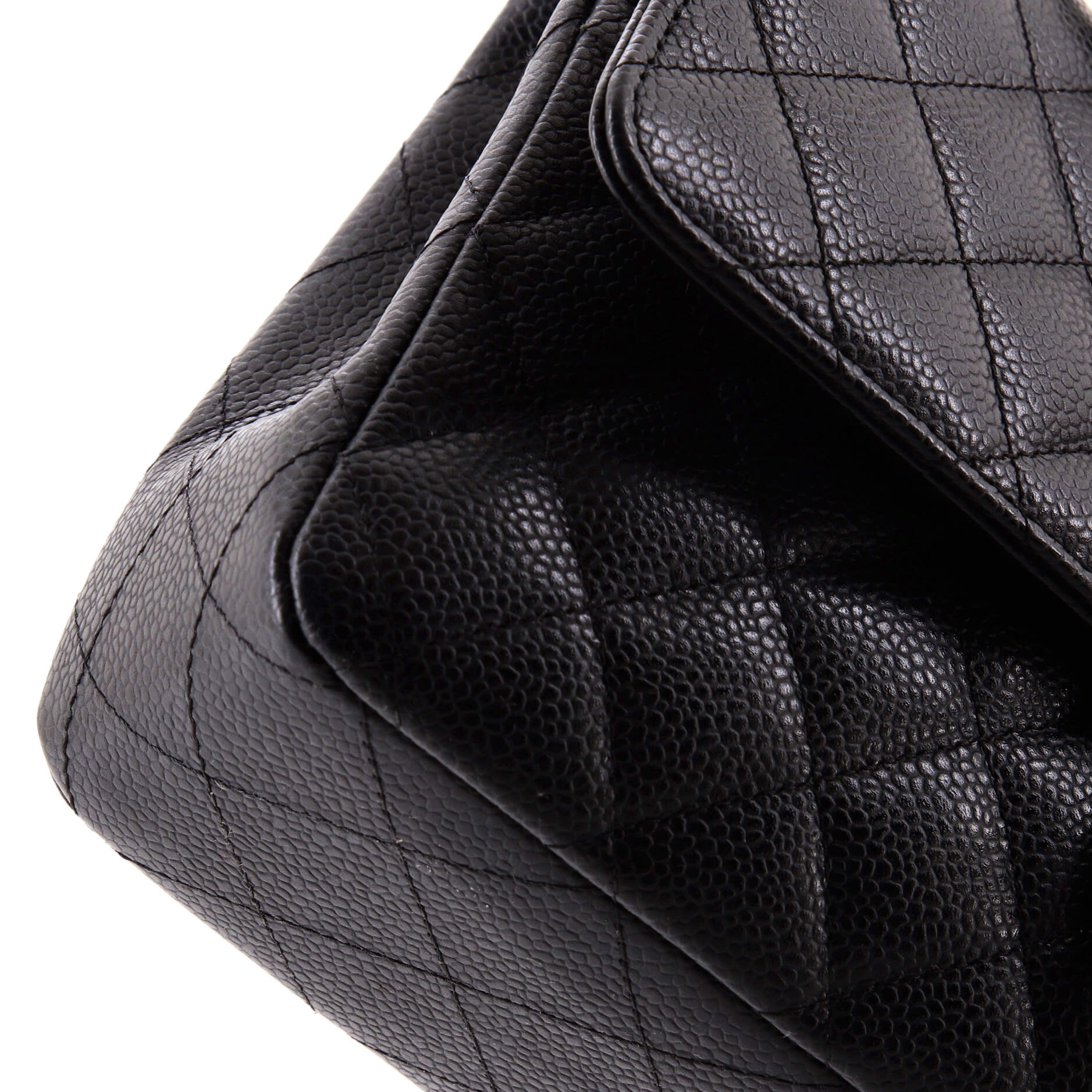 Vintage Classic Double Flap Bag Quilted Caviar Medium