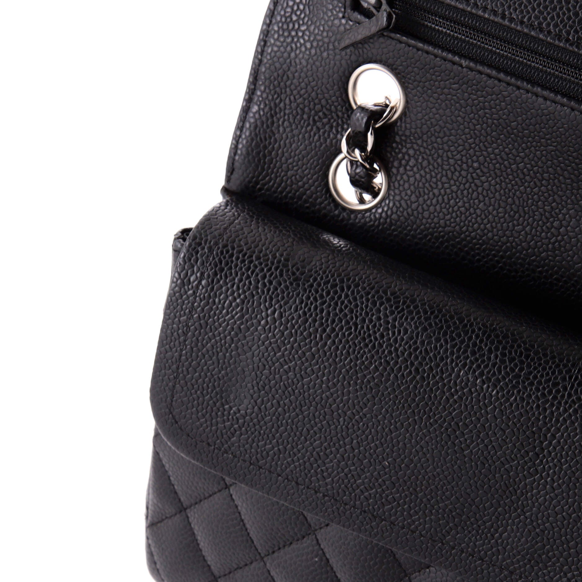 Vintage Classic Double Flap Bag Quilted Caviar Medium