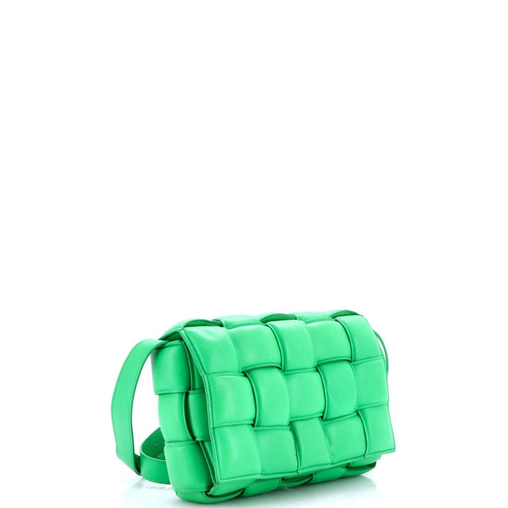 Cassette Crossbody Bag Padded Maxi Intrecciato Leather